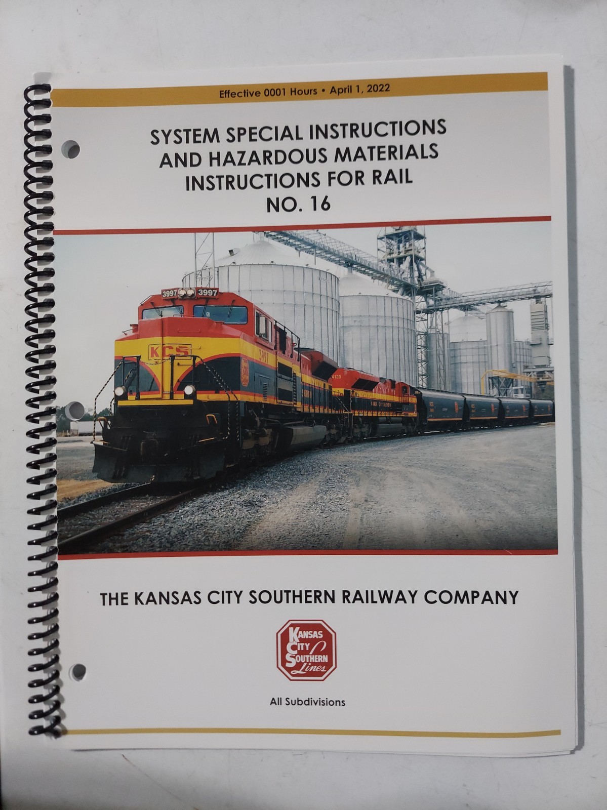 Vintage Kansas City Southern Railway System Special Instruction #16 Vintage Kansas City Southern Railway System Special Instruction #16