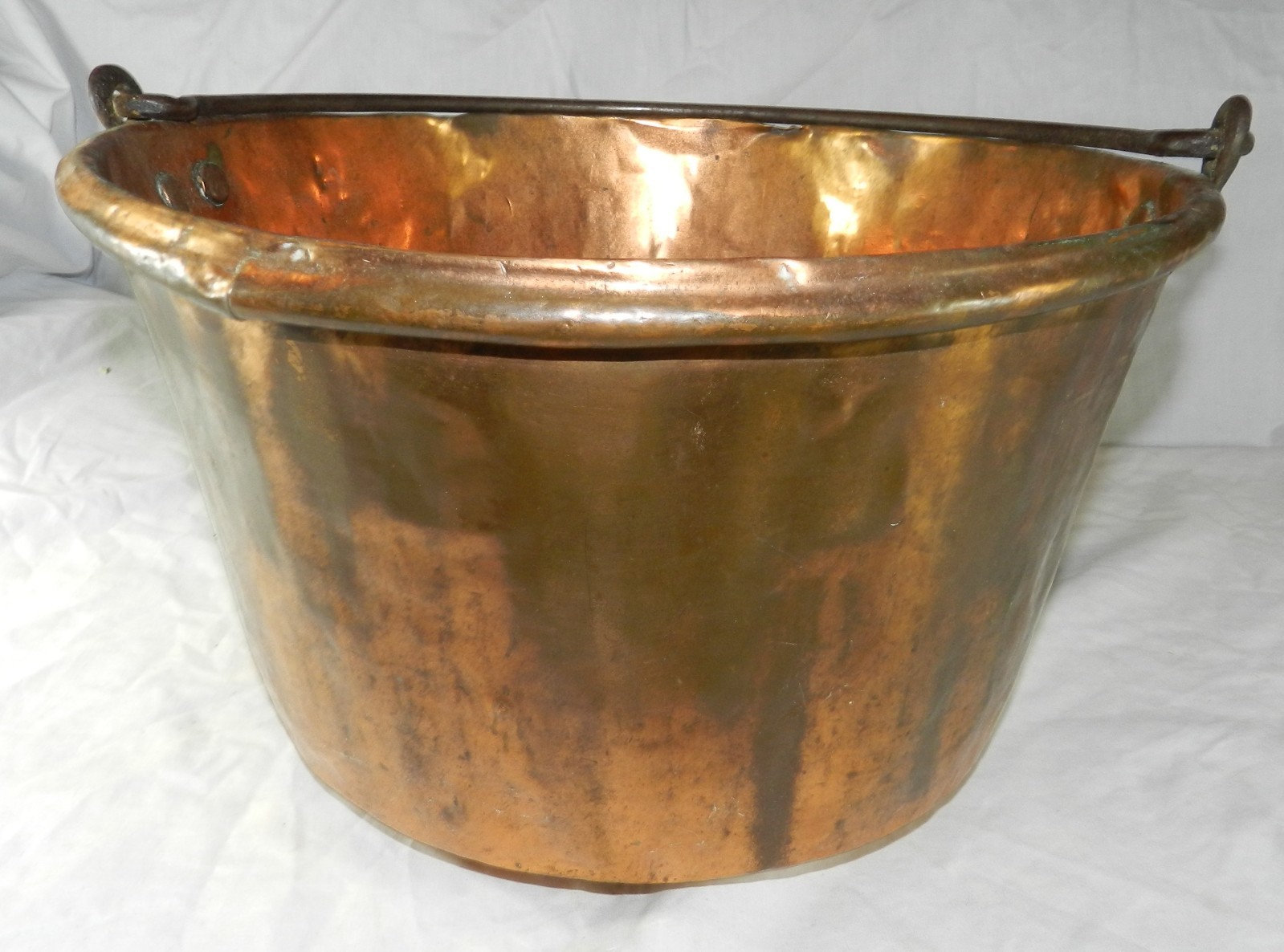 Vintage Hand made Copper Pot - Dovetail Construction w/ hand forged iron handle