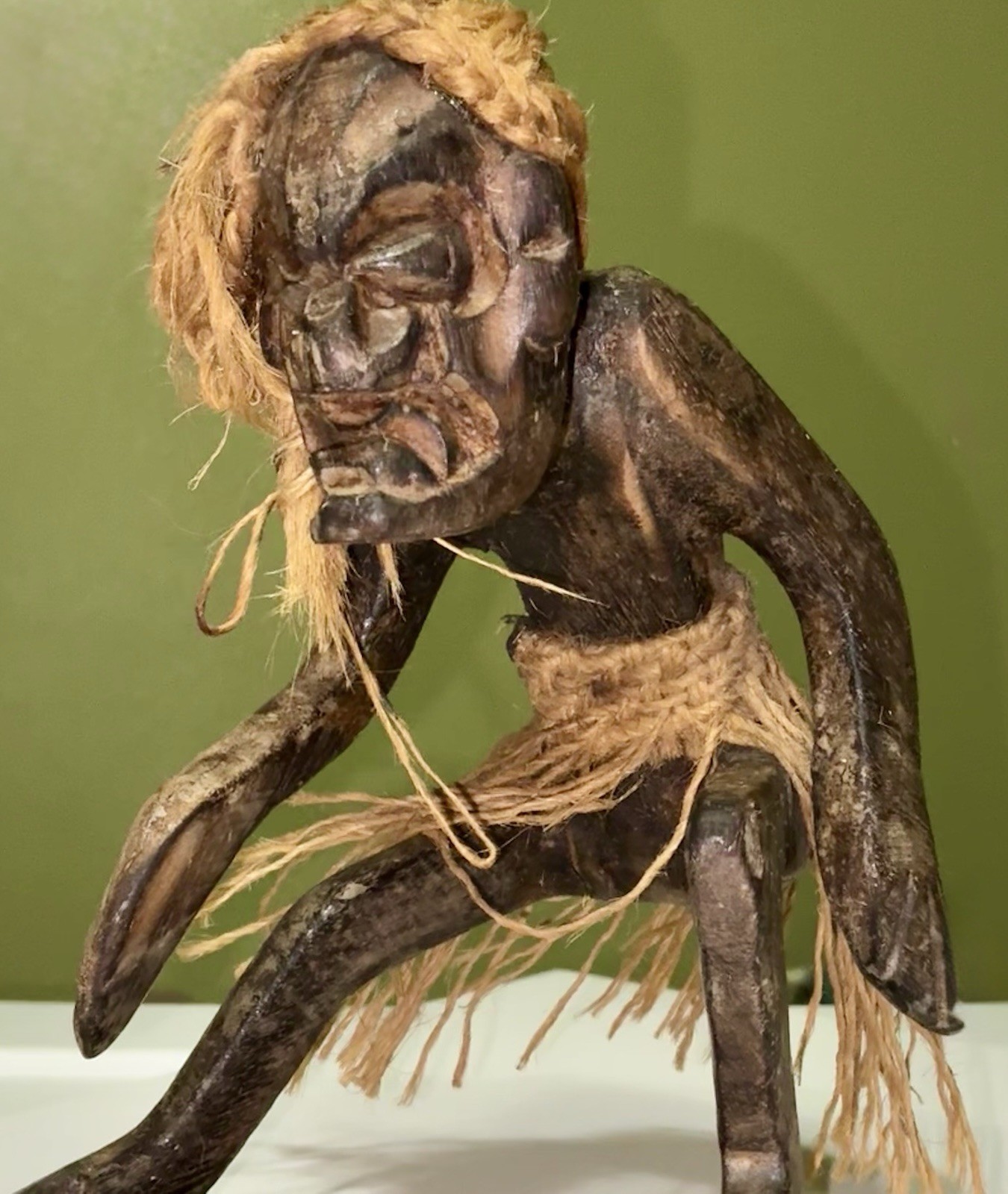 Vintage Makonde Shetani Spirit Figure Tanzania Hand Carved Wood Sculpture