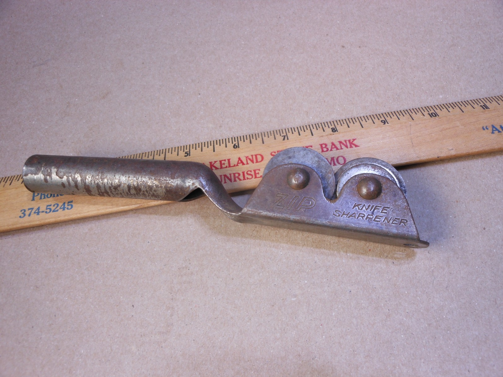 Vintage / Antique ZIP Knife Sharpener Phillips Laffitte Co Philadelphia 