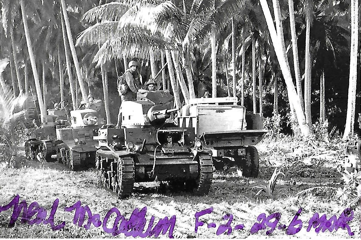 Neal McCallum signed 4x6 photo Battle of Okinawa Pacific WW II Rare LOOK