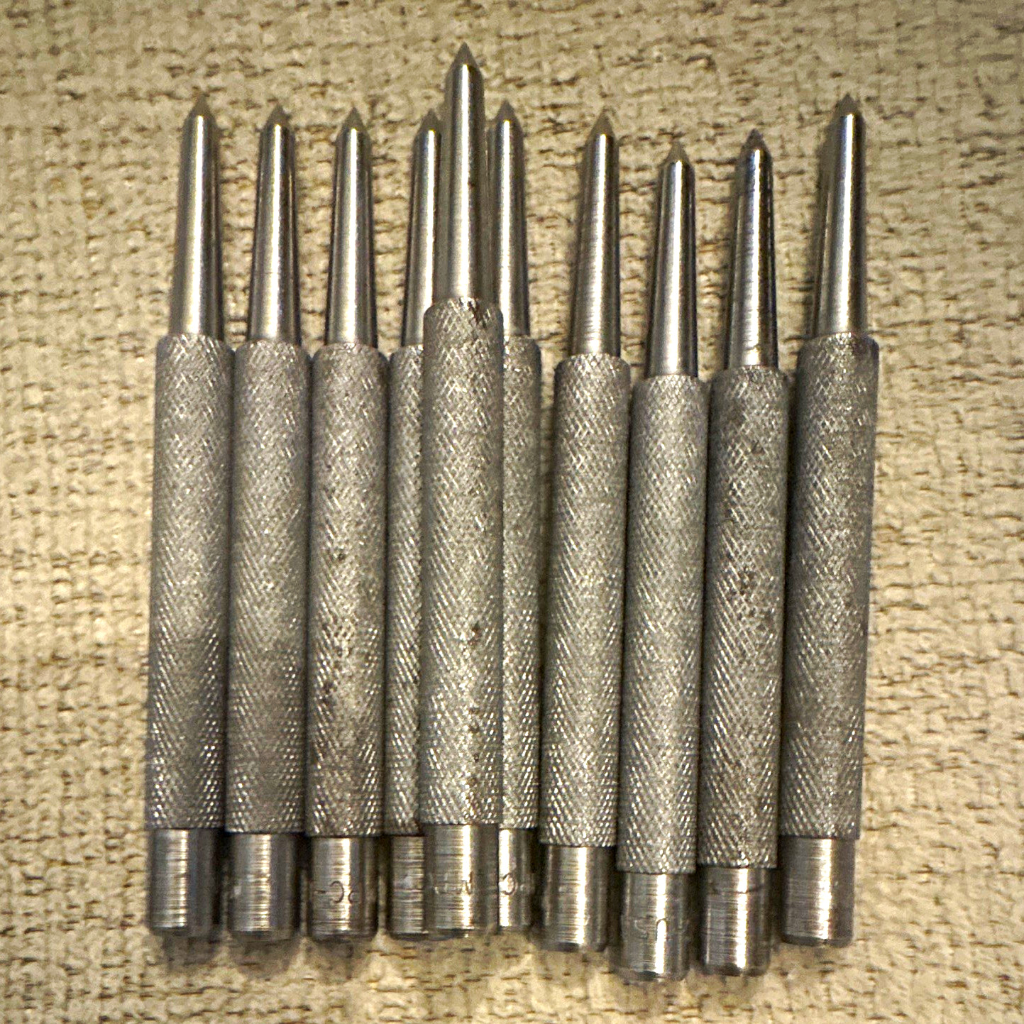Lotof 10NOS  Vintage MPC USA Knurled Punch - Unused Martin Heavy Duty - Gov Surp