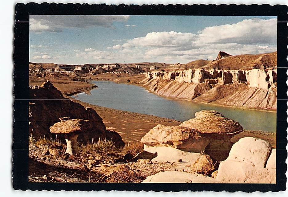 Postcard White Cliffs Along the Missouri USA