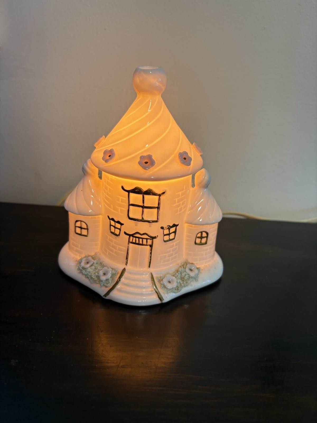 Vintage Tilso Japan Light Up Ceramic House Castle - 