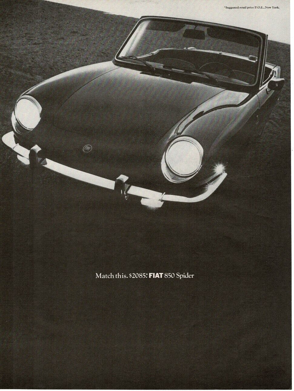 1968 FIAT 850 Spider Vintage Print Ad