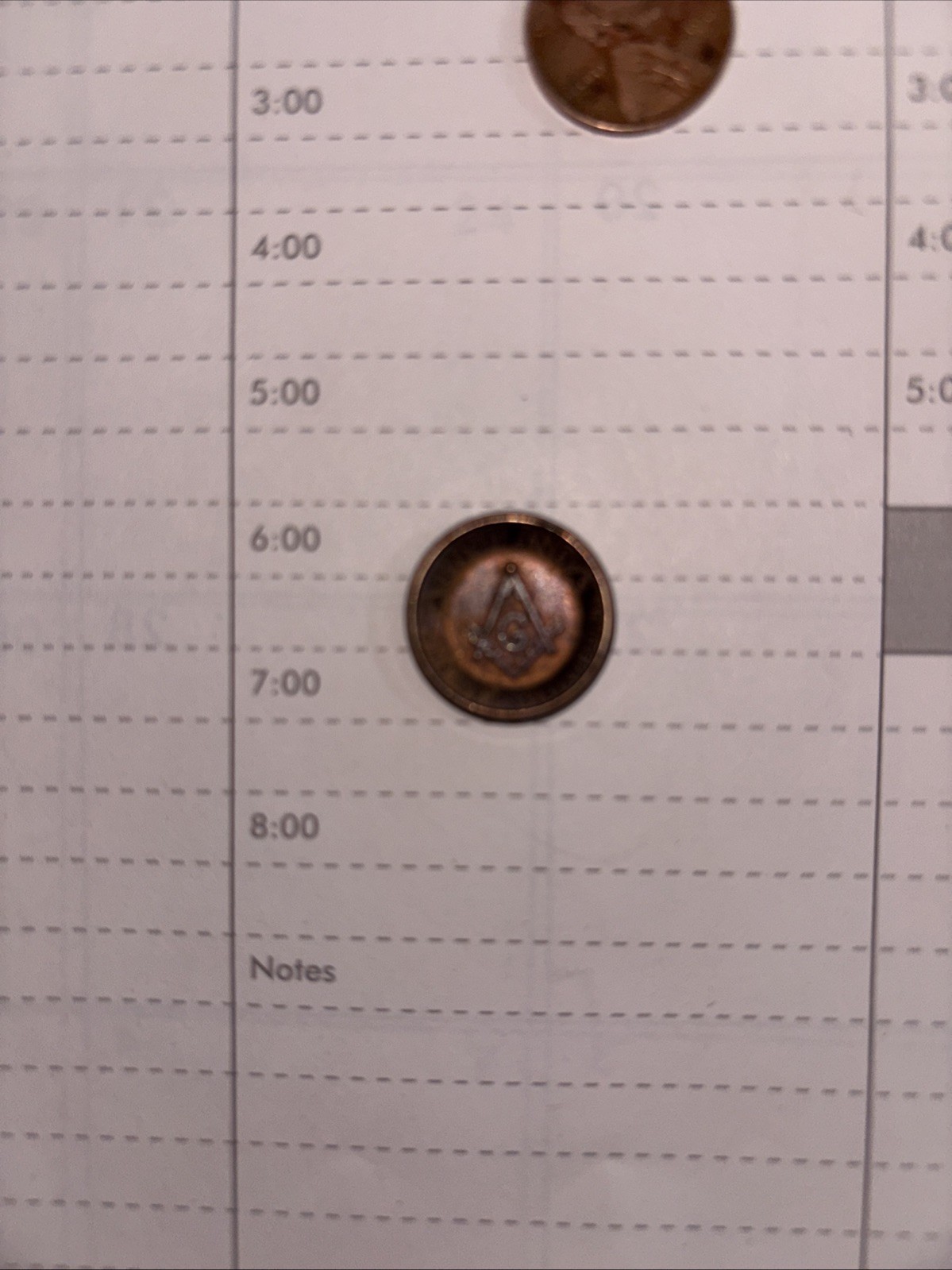 1982 D Shriners /Masonic Penny 1 Cent