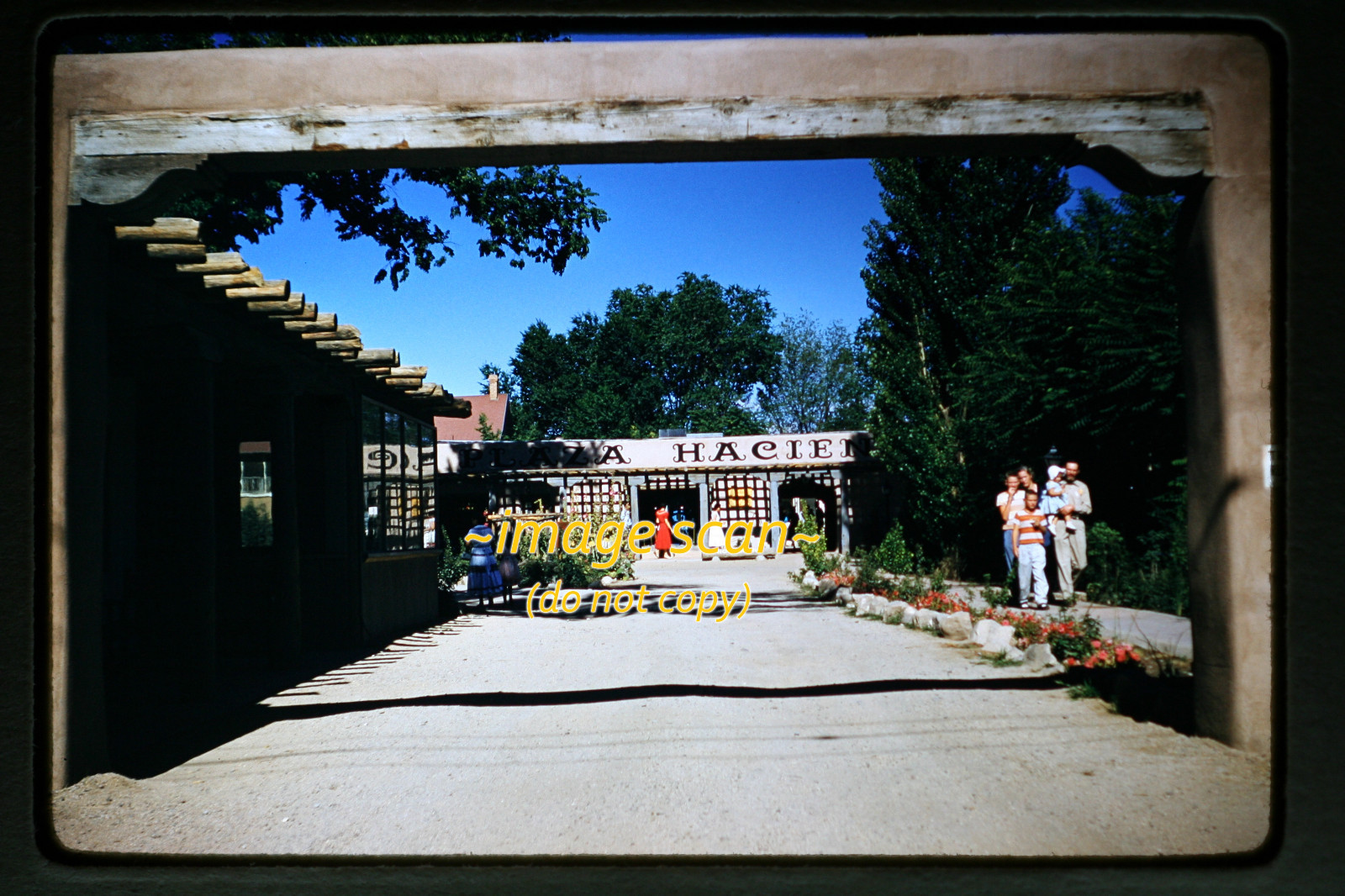 Albuquerque, New Mexico, Plaza Hacienda in 1956, Kodachrome Slide a24a