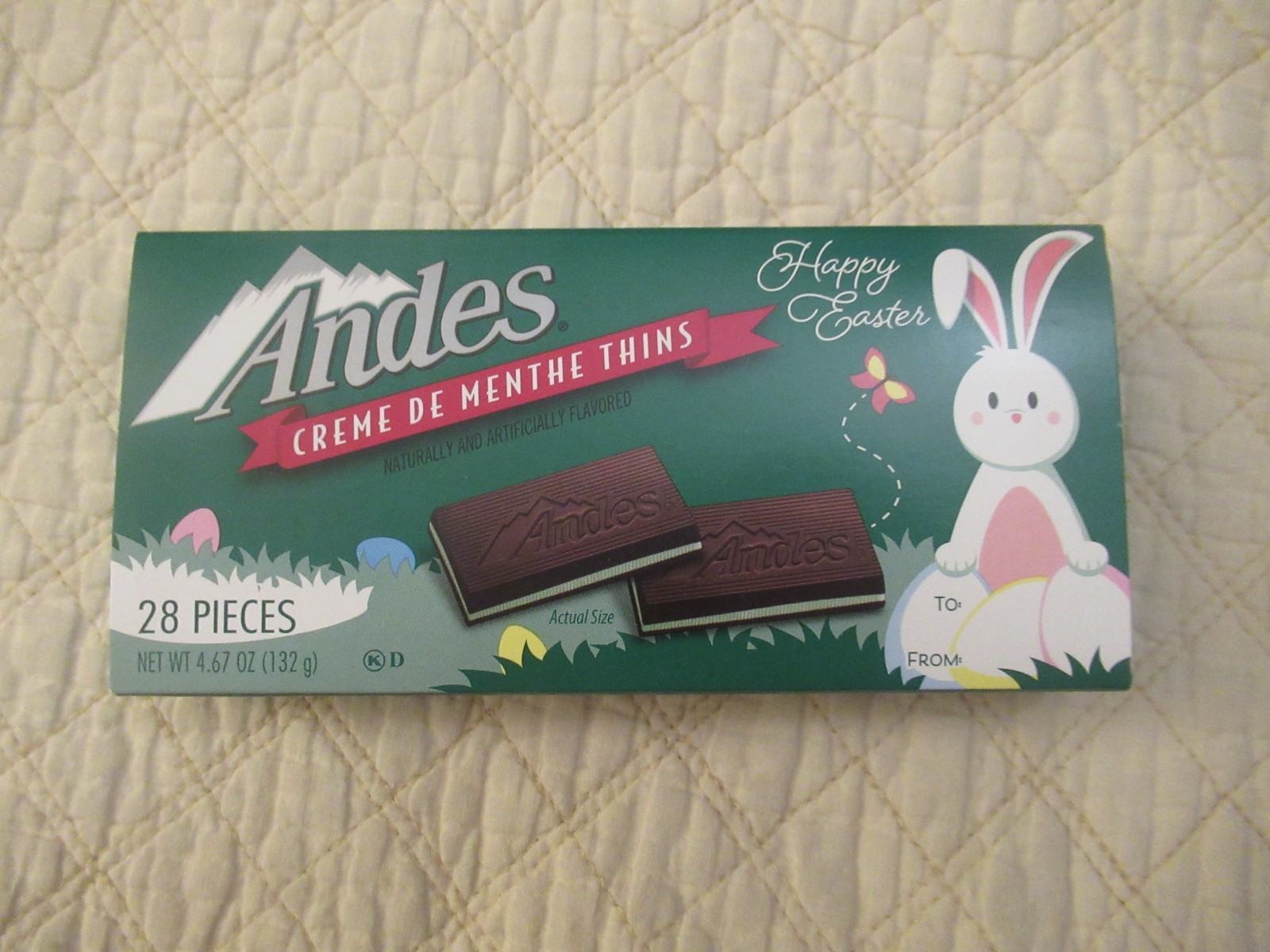 Andes Creme De Menthe Thins Happy Easter Collectible Box (Empty)
