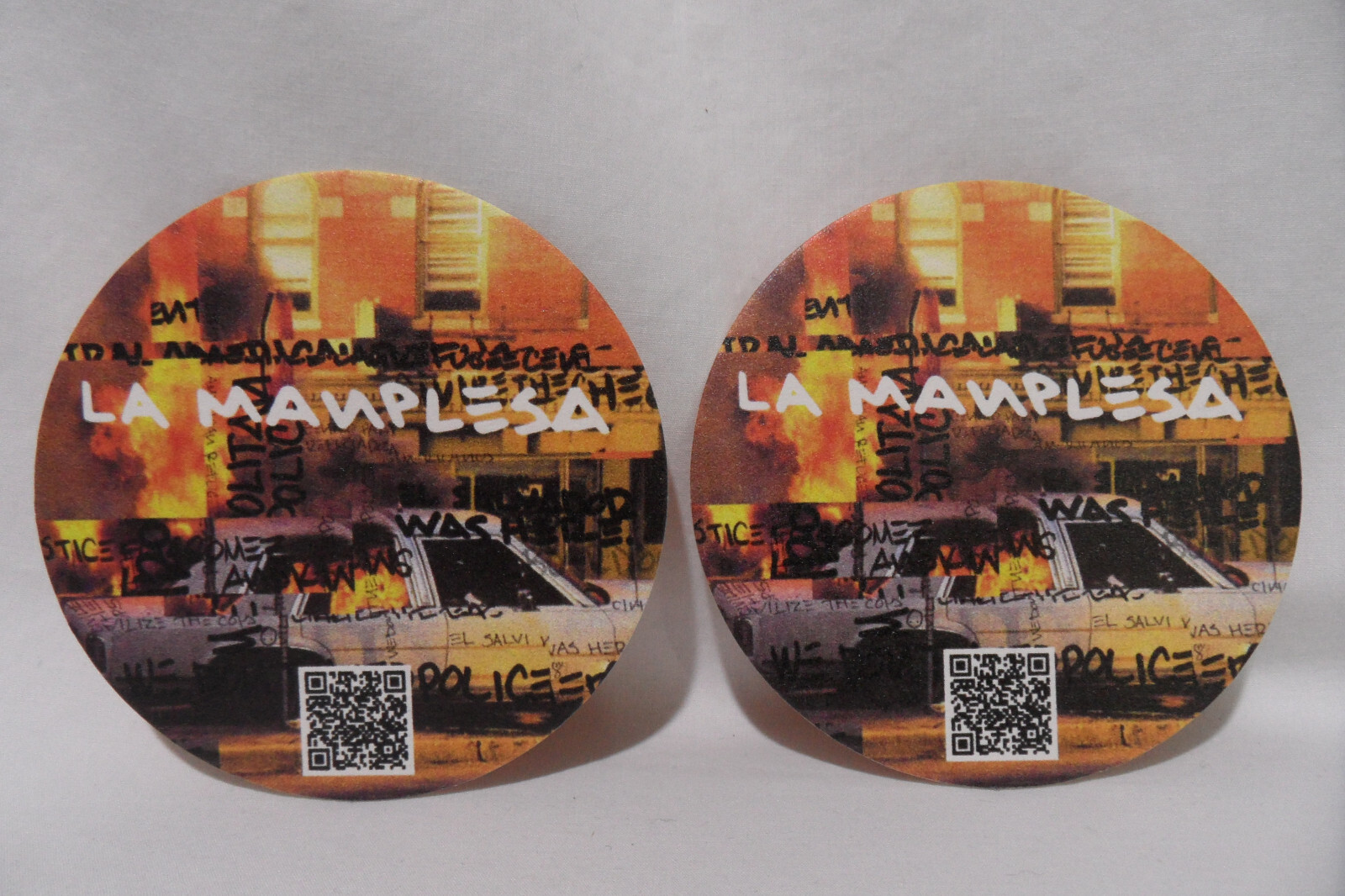Mt. Pleasant Club La Manplesa cardboard coasters - set of 2