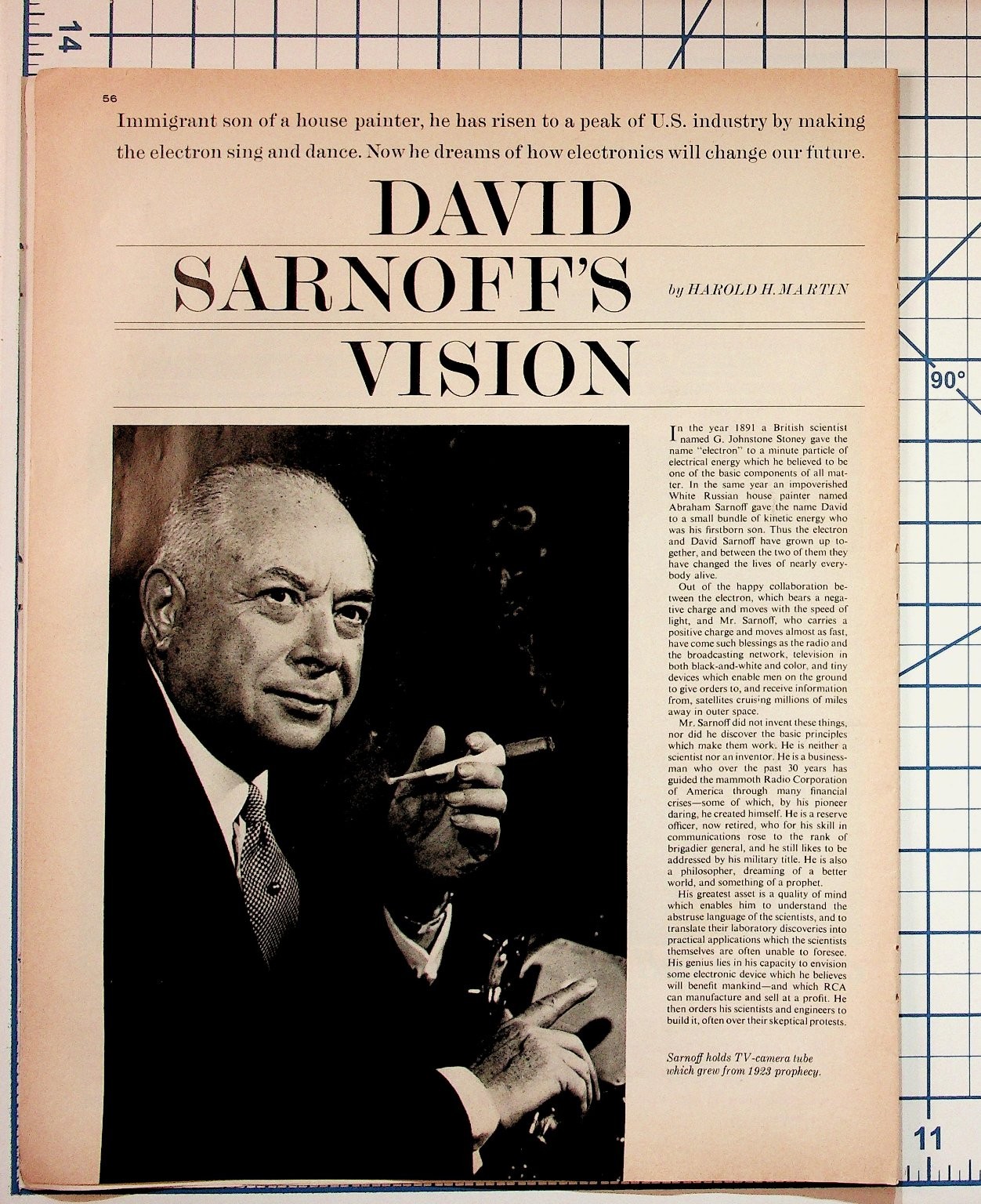 David Sarnoff\'s Vision Article Electronics Monroe Shocks Magazine Page 1960s David Sarnoff\'s Vision Article Electronics Monroe Shocks Magazine Page 1960s