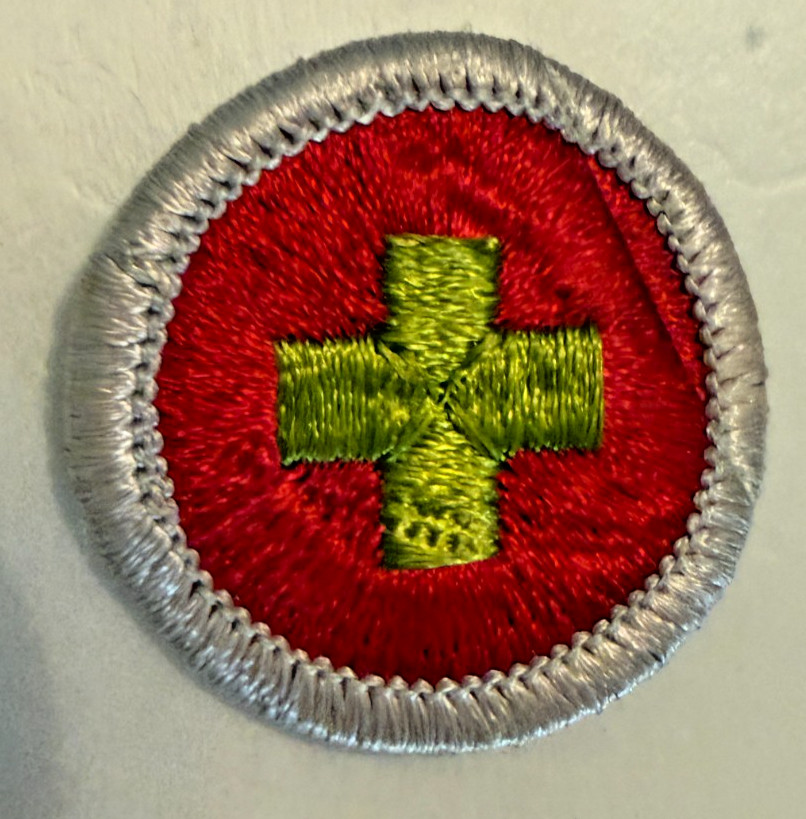 Vintage BSA Boy Scout First Aid Medical Cross Embroidered Patch 1.5\ Vintage BSA Boy Scout First Aid Medical Cross Embroidered Patch 1.5\