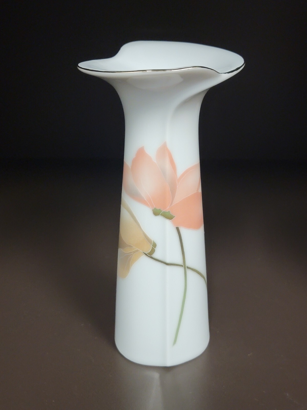 Vintage Yamaji Floral Painted Flared 7\