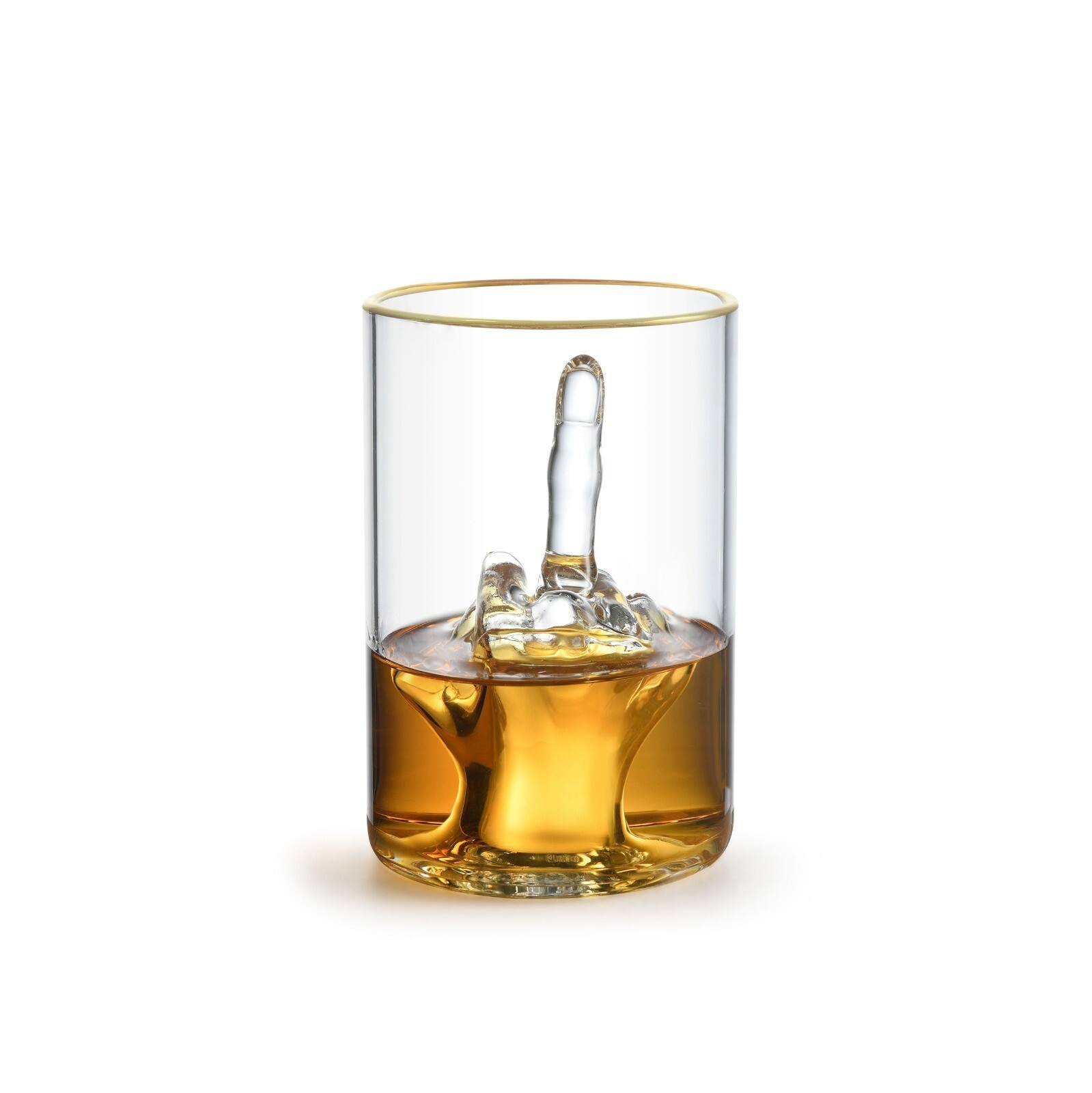 Shot Glass – 4oz Small 3D Middle Finger Glass Shot Glass – 4oz Small 3D Middle Finger Glass