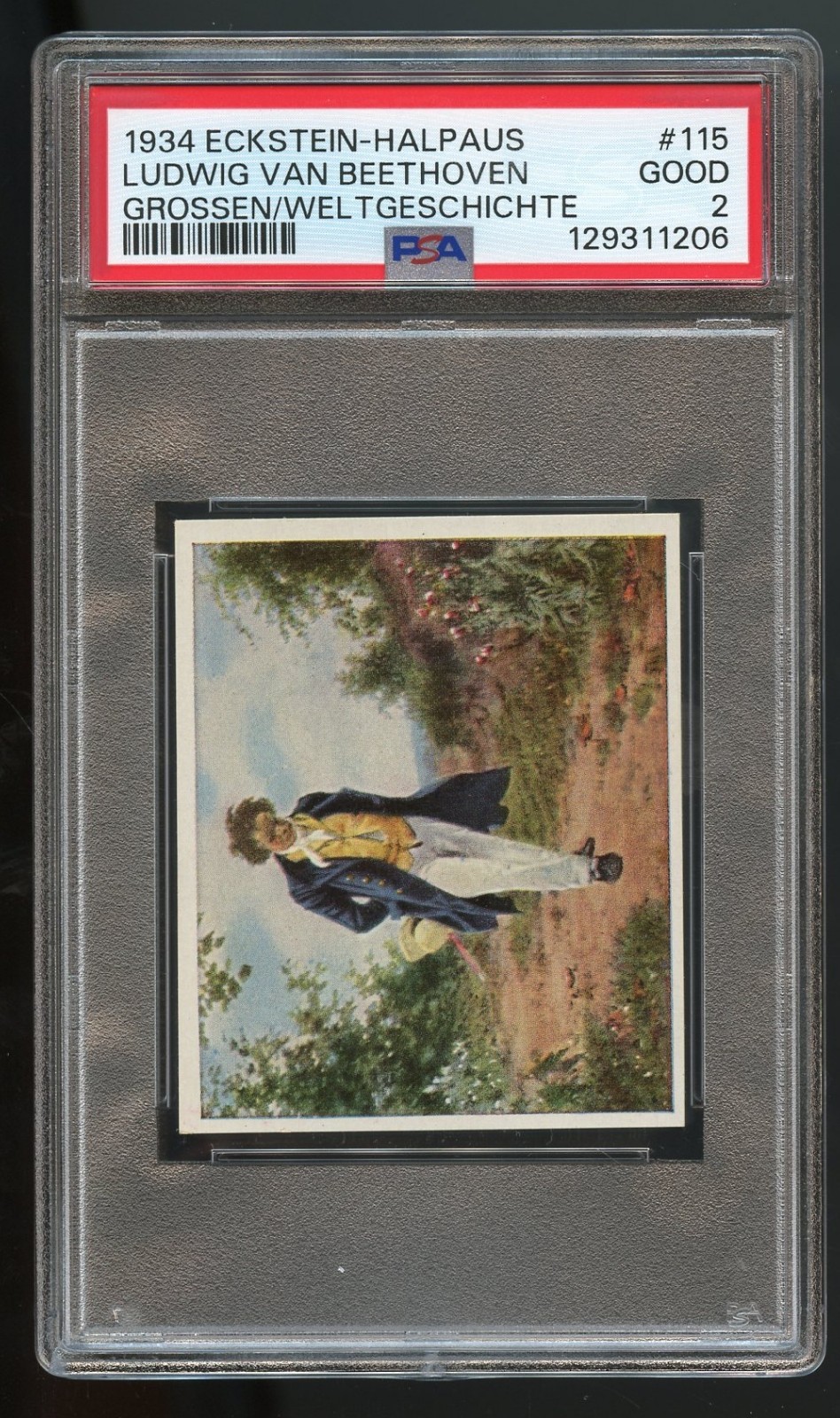 1934 Eckstein-Halpaus Ludwig Van Beethoven #115 Graded PSA 2 Good