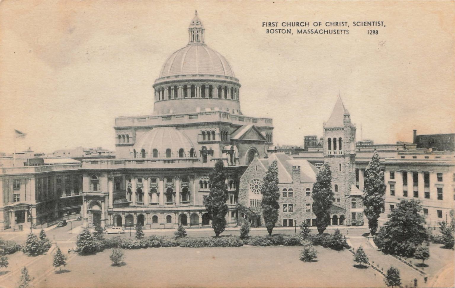 Boston MA First Church of Christ Scientist Christian Science Mother Church RPPC