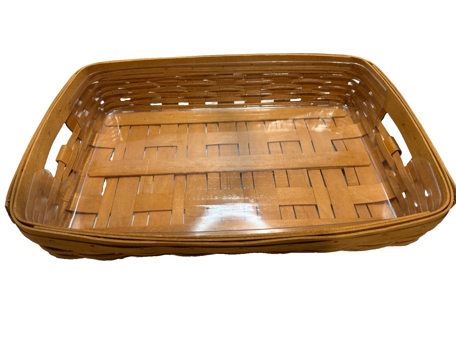 Longaberger Hostess Serving Tray Basket w Plastic Liner & 10 Place Server Longaberger Hostess Serving Tray Basket w Plastic Liner & 10 Place Server