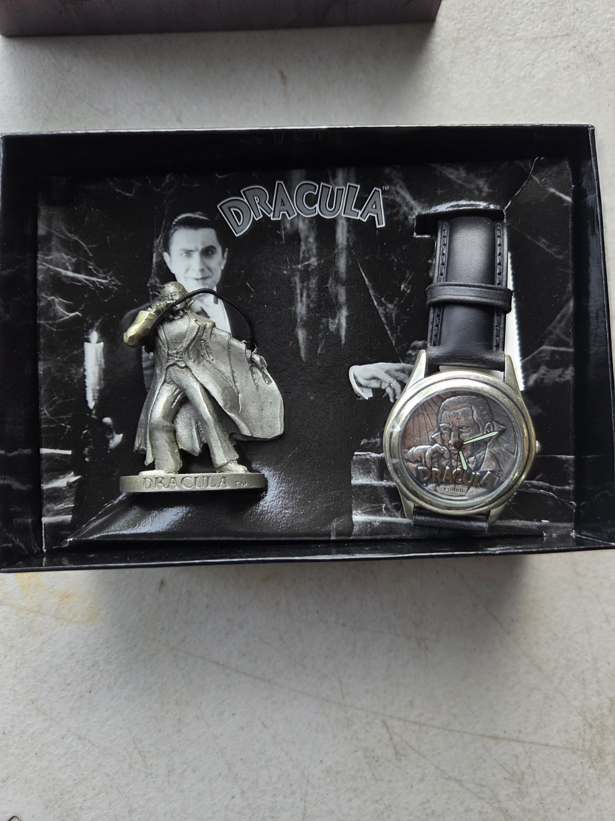 Dracula Bela Lugosi Fossil Watch 1995 Limited 1000 RARE HTF••