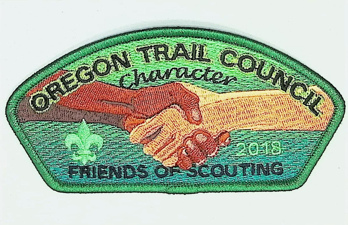 Oregon Trail OR 2018 Friends Of Scouting Character CSP GRN Bdr Oregon Trail OR 2018 Friends Of Scouting Character CSP GRN Bdr