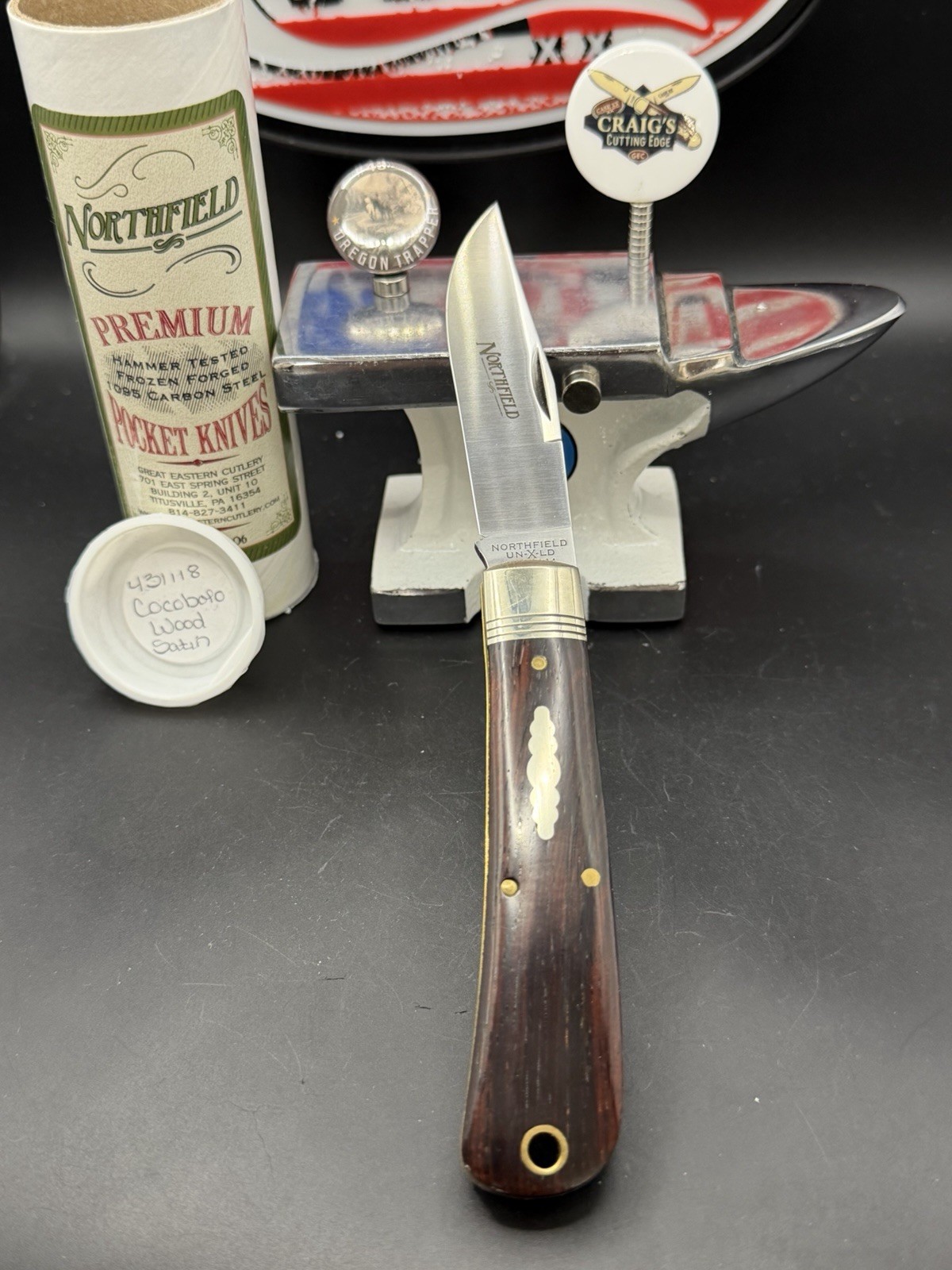 GEC 431118 Northfield #43 Oregon Trapper Cocobolo 2018 Knife NIT  1 Of 361