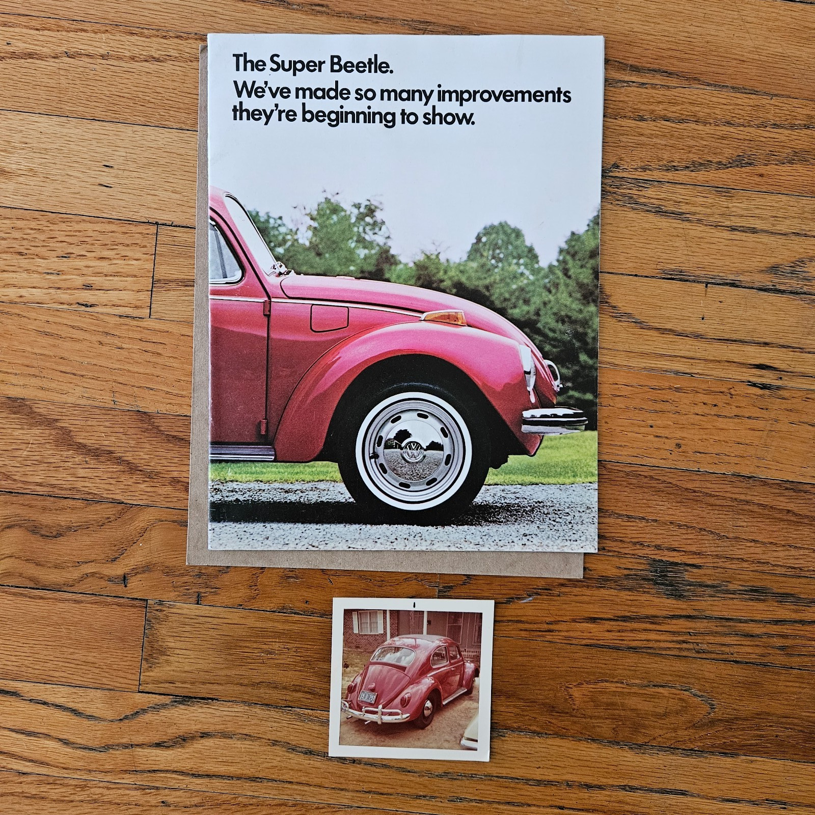 Vintage Original 1971 Volkswagen Super Beetle Sales Brochure Catalog with Photo