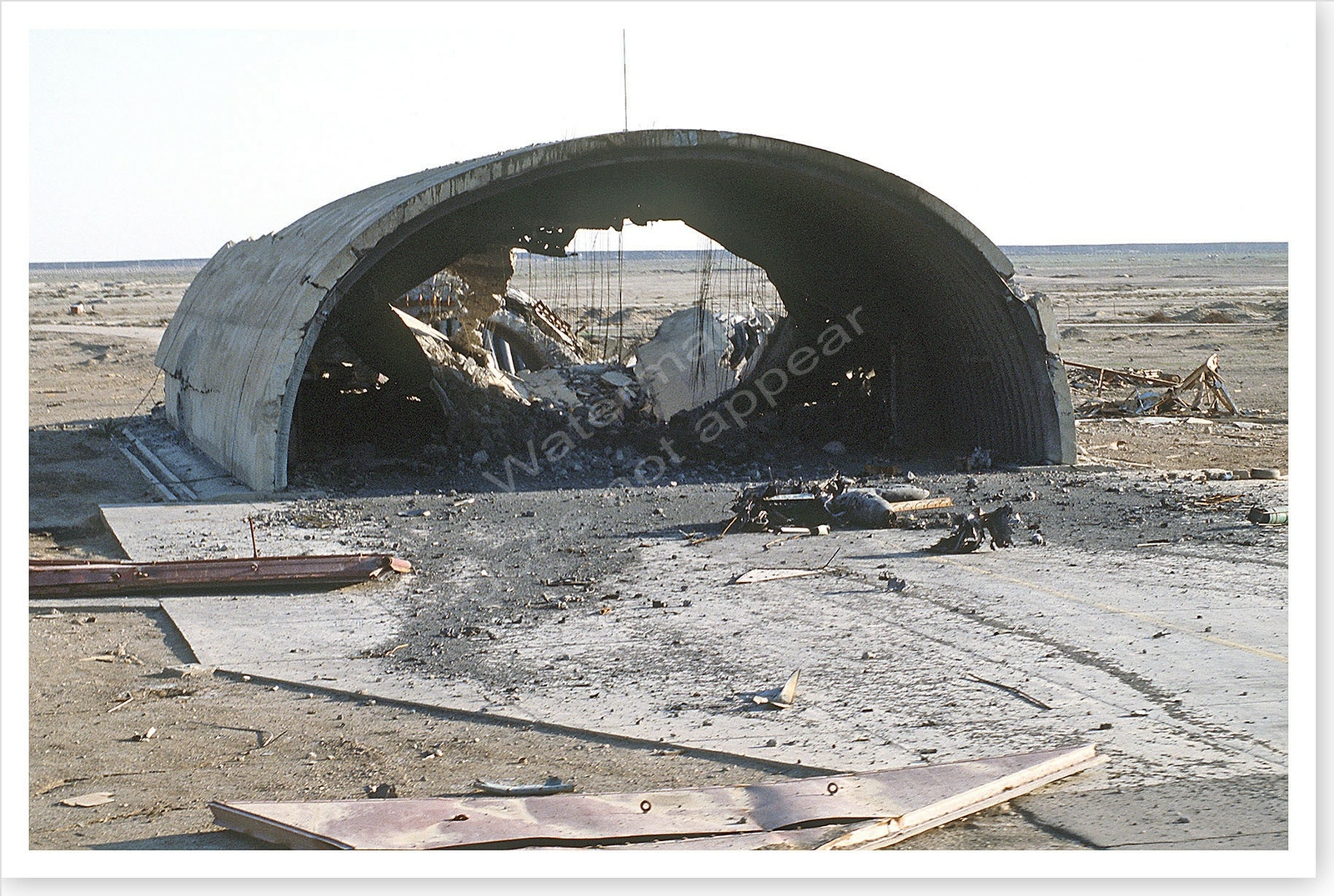 Hardened Aircraft Shelter Destroyed During Operation Desert Storm 8 x 12 Photo