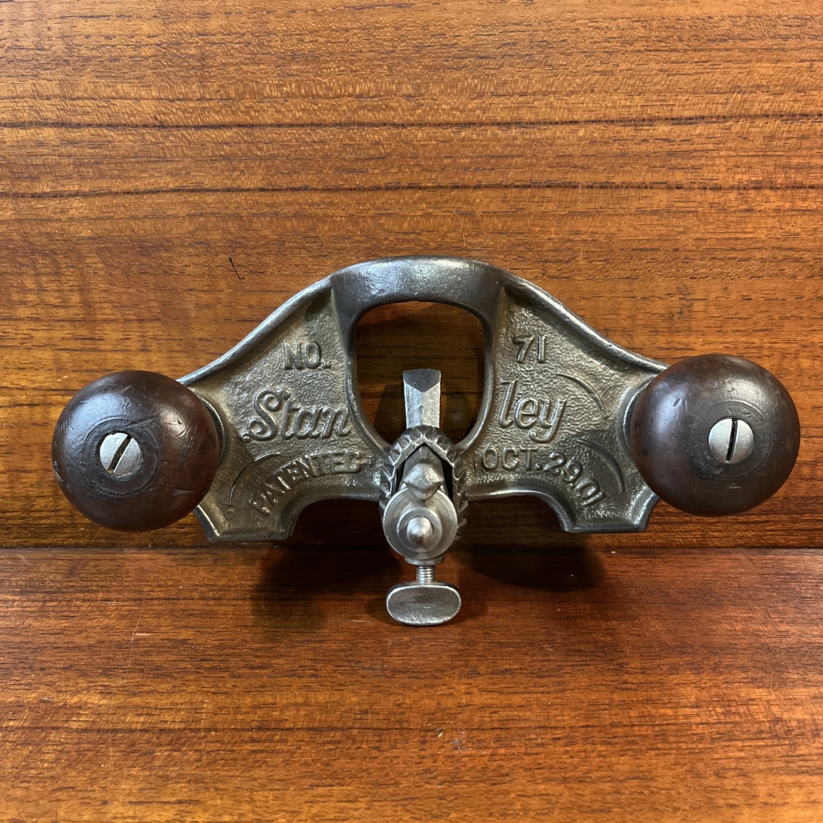 Vintage Antique Stanley No 71 Router Plane Pat Oct 29 1901 Original Handles  