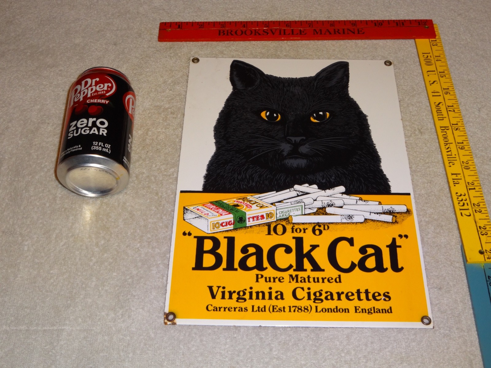 VINTAGE BLACK CAT VIRGINIA CIGARETTES 12 VINTAGE BLACK CAT VIRGINIA CIGARETTES 12