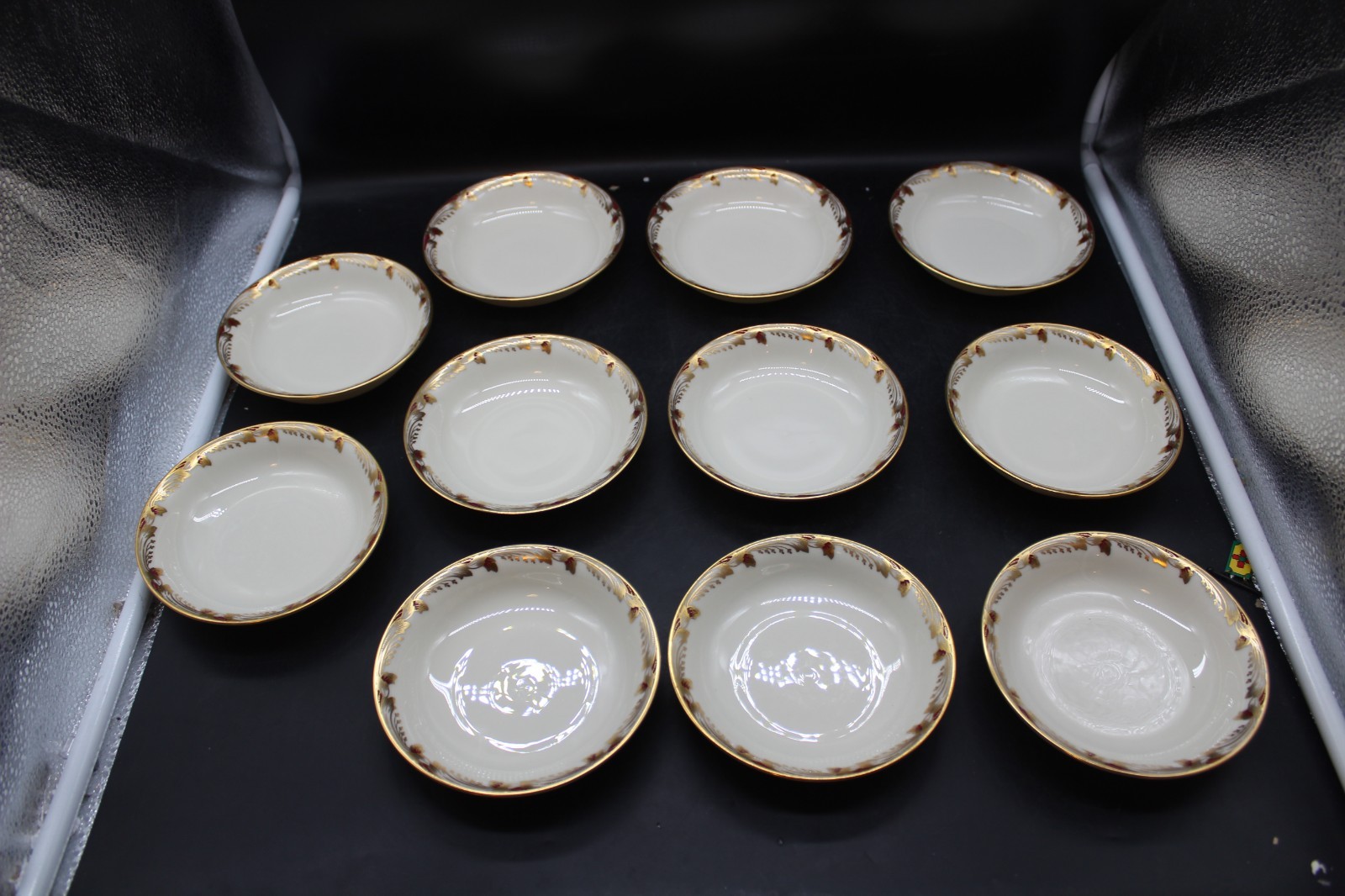 Lenox Essex Maroon  Fruit Dessert  Bowl 303093 Set of 11 5.25\