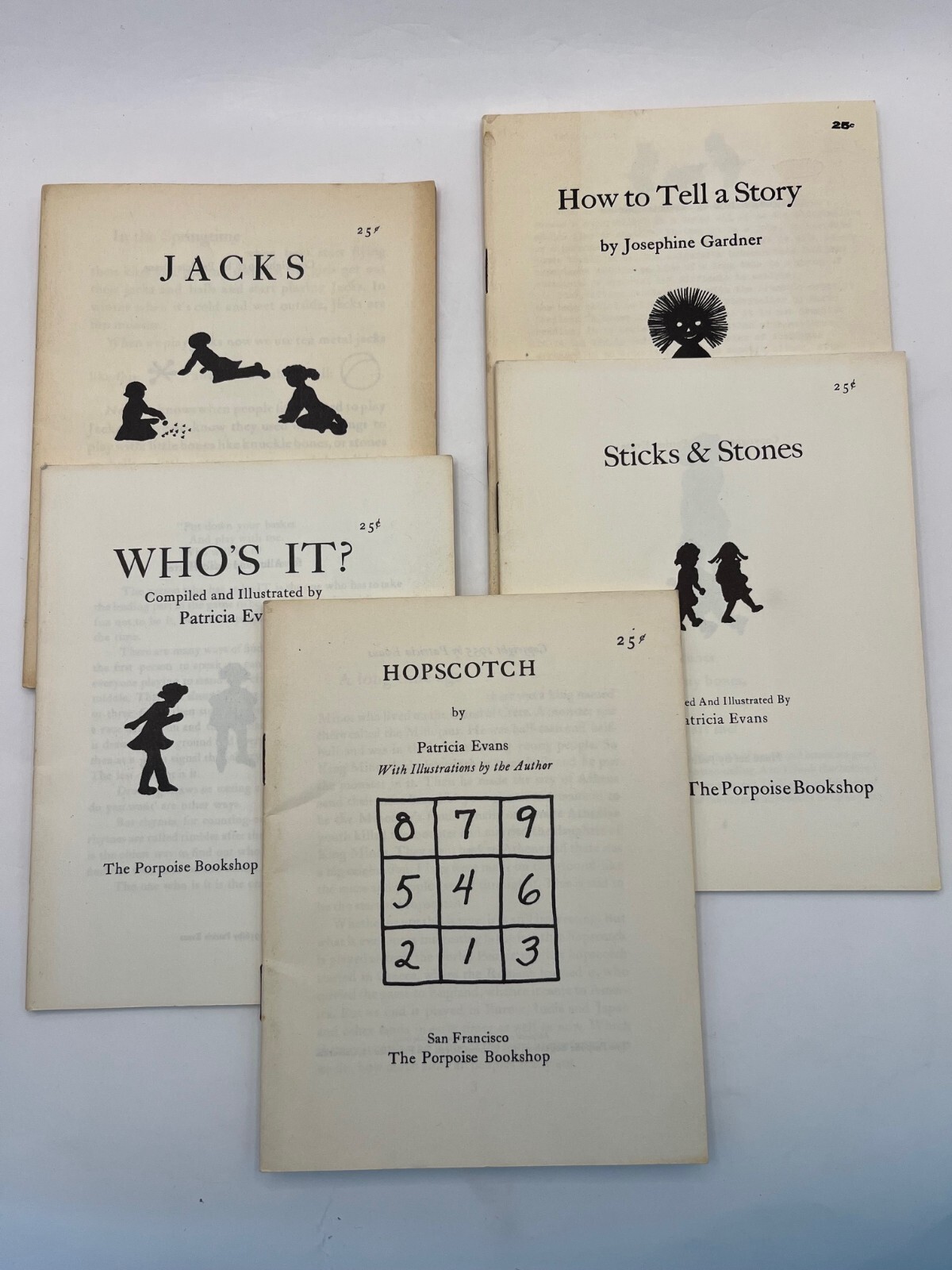 1950\'s PORPOISE BOOKSHOP San Francisco Patricia EVANS Hopscotch 5 booklets