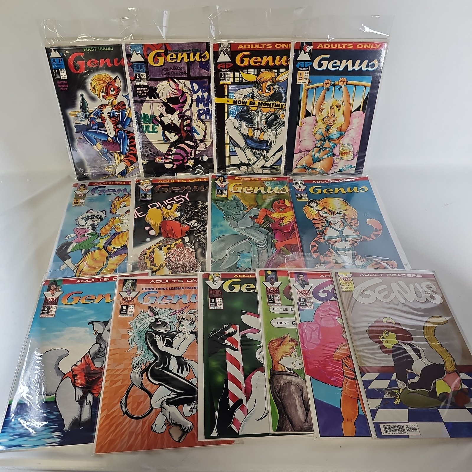 GENUS #1-11, 13-14, 22 Lot Antarctic Press 1993 Terry Moore Strangers