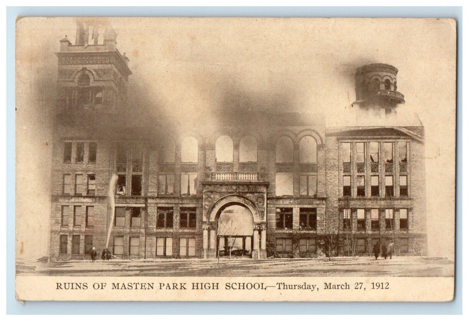 c1910\'s Ruins Of Masten Park High School Building Buffalo New York NY Postcard c1910\'s Ruins Of Masten Park High School Building Buffalo New York NY Postcard