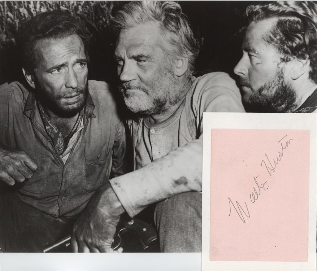 Walter Huston-Vintage Signed Page w/Photo