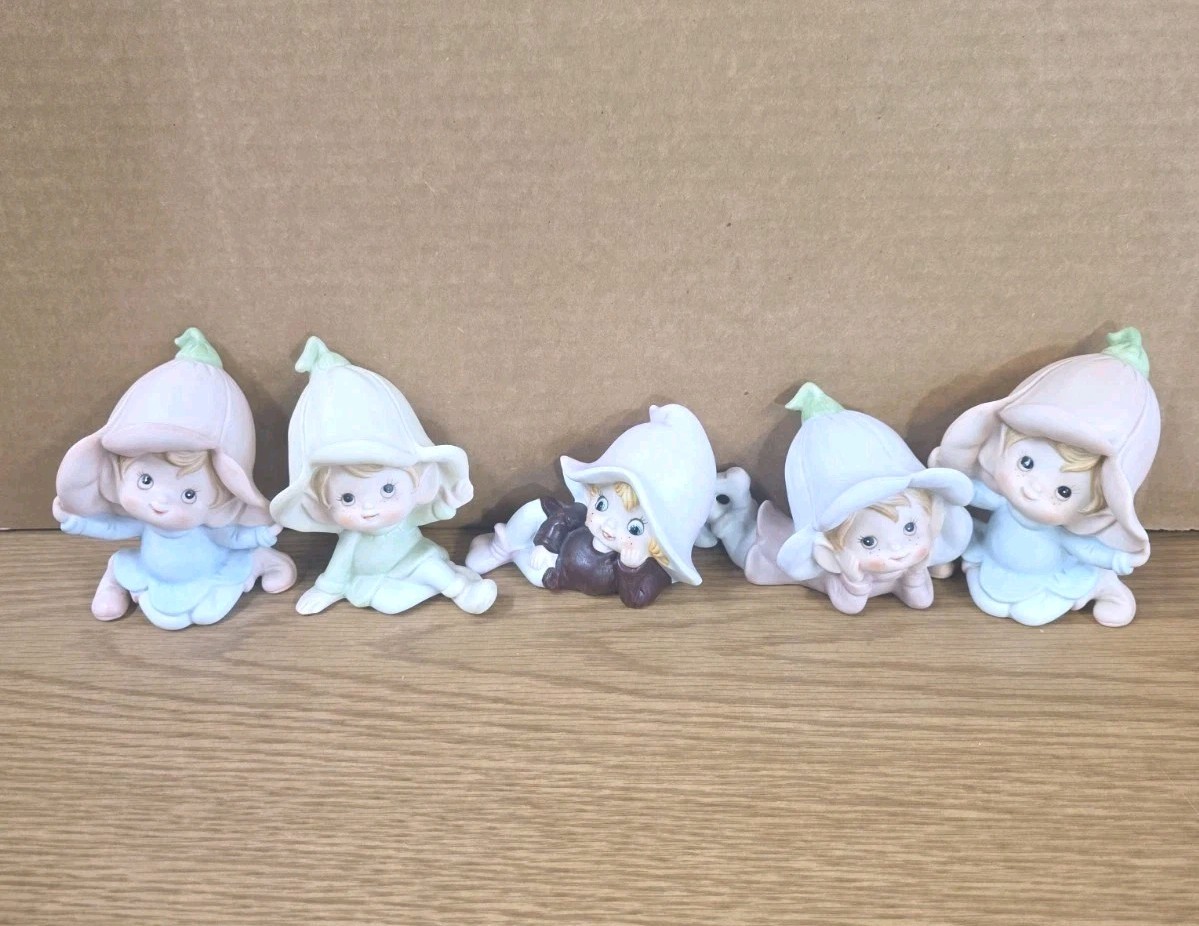 Vintage Lot Of 5 Homco Porcelain Figurines