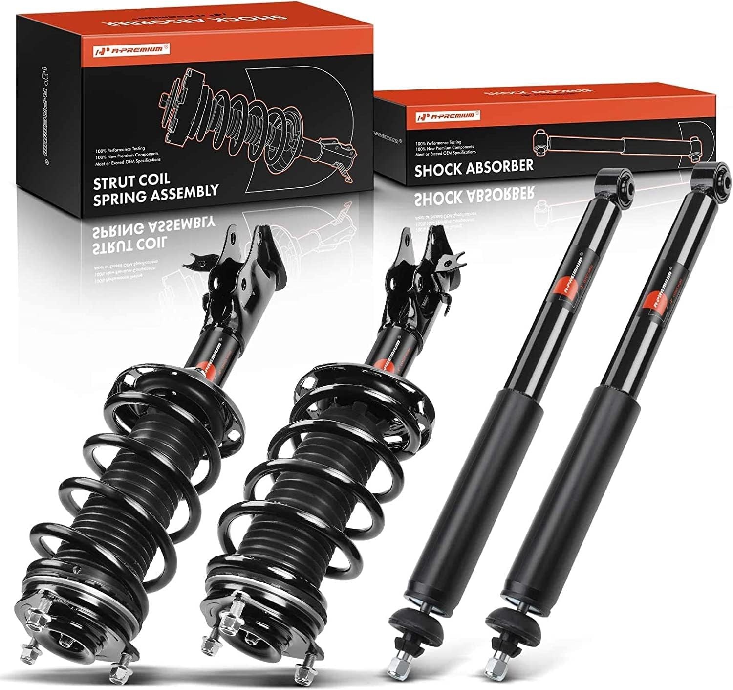 A-Premium Front and Rear Complete Struts Compatible with [Sedan] Honda Civic ...