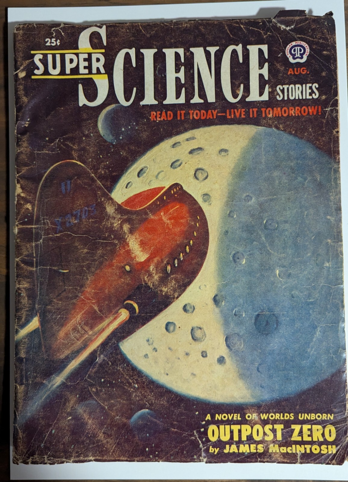Super Science Stories Aug 1951 VG Final Issue Poul Anderson Frederik Pohl Pulp