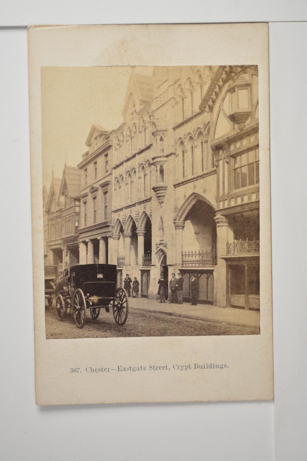 Chester Eastgate Street Crypt Buildings Horse Carriage Bedford c1870s Photo