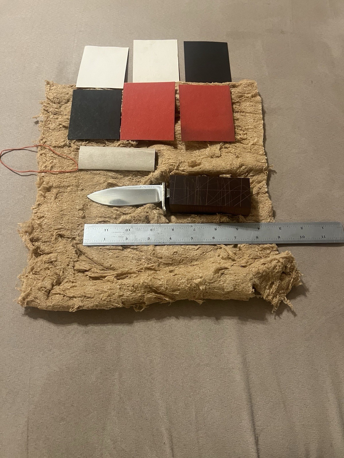 1970’s Morseth  Knife Kit NOS Complete With All Original Parts + Spacer Material