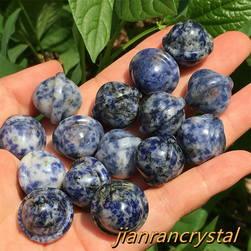 5pcs Natural Blue Spot Quartz Crystal Star Sphere Divination ball reiki Healing