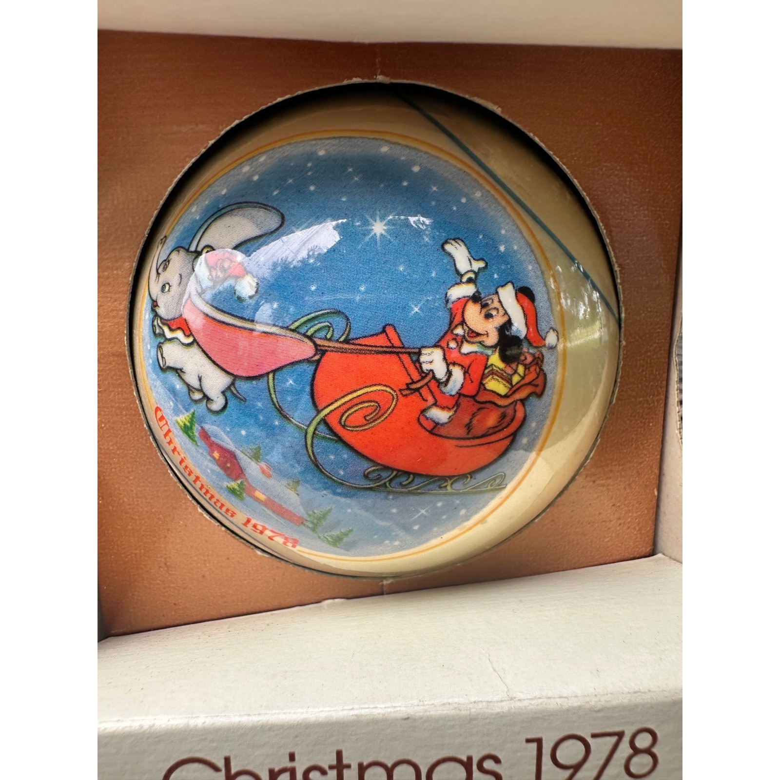 Vintage 1978 Disney Schmid Christmas Ornament Mickey Mouse Dumbo Limited Edition
