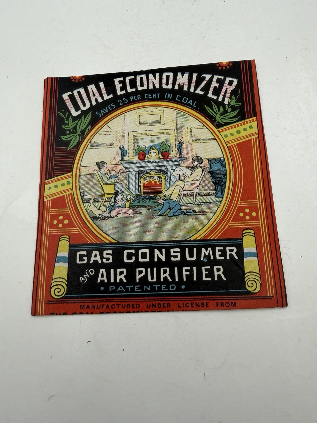 Vintage Coal Advertiding Label 1890s Heating Ad SHIPS FREE IN USA