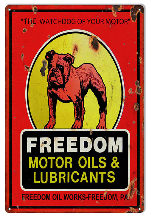 FREEDOM MOTOR OILS LUBRICANTS DOG 18\