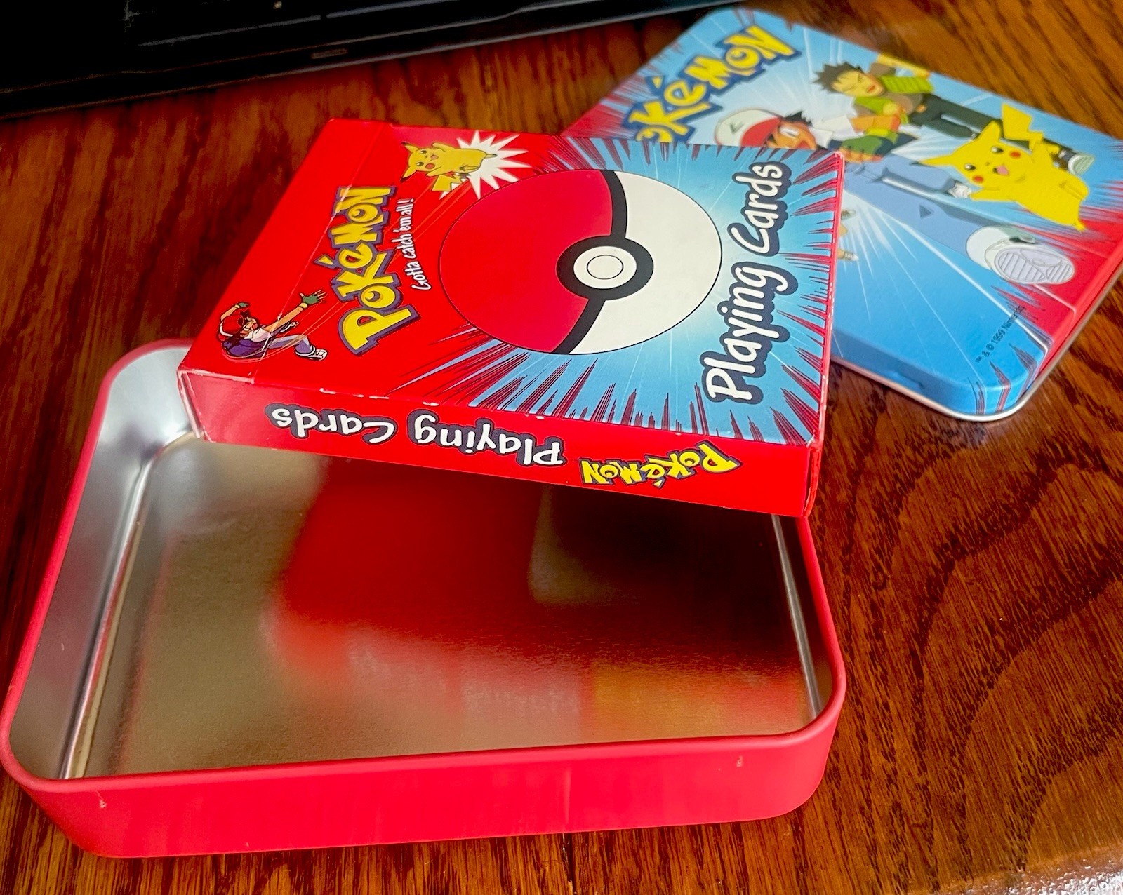 Pokémon Playing Cards in Original Box & Collector Tin by Nintendo & Bicycle 1999