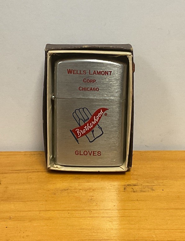 Vintage Wells Lamont Brotherhood Gloves Chicago IL Lighter Advertising NOS
