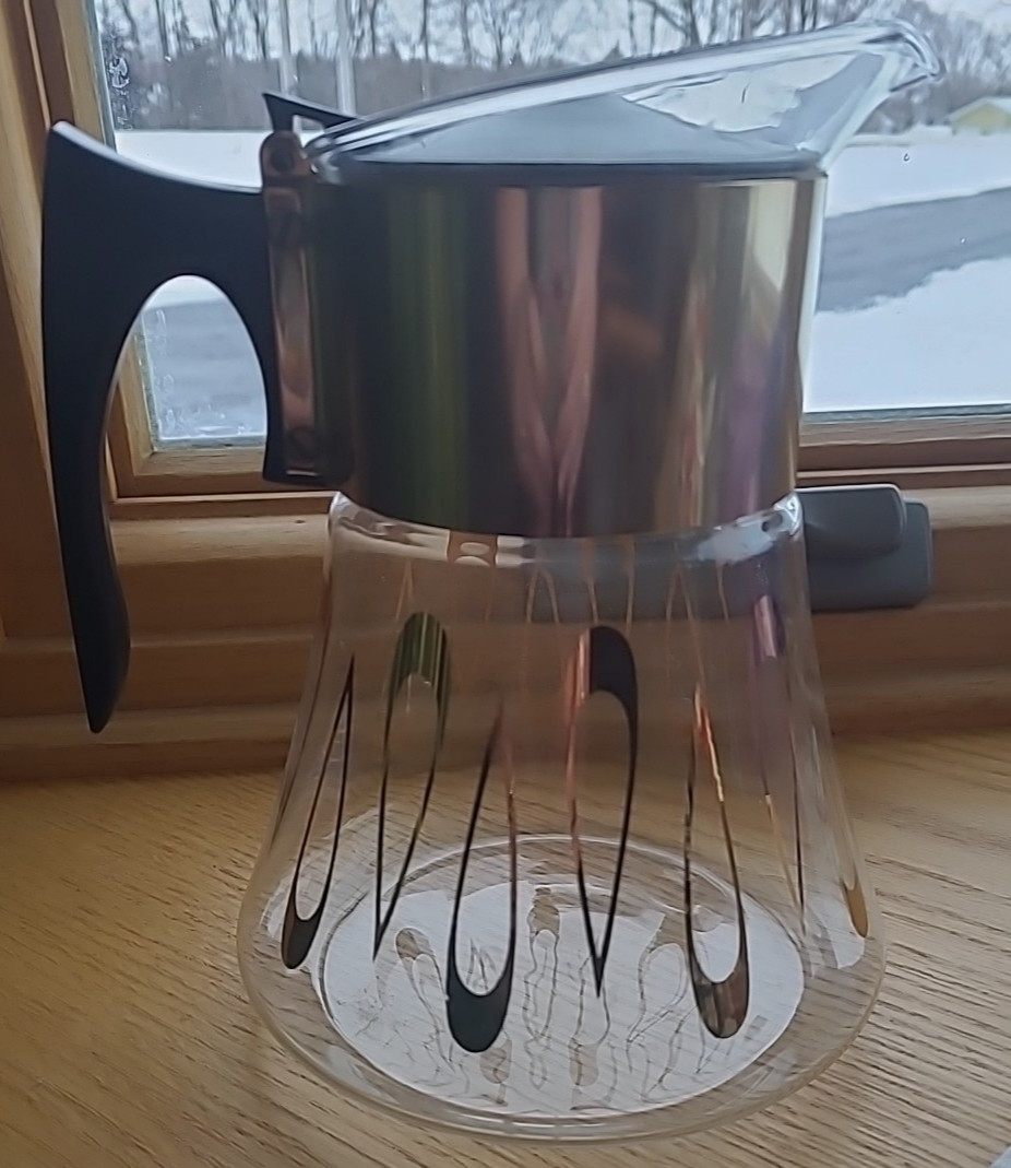 Vtg David Douglas MCM Flameproof Glass Coffee Pot Carafe 8 Cup Atomic Percolator Vtg David Douglas MCM Flameproof Glass Coffee Pot Carafe 8 Cup Atomic Percolator