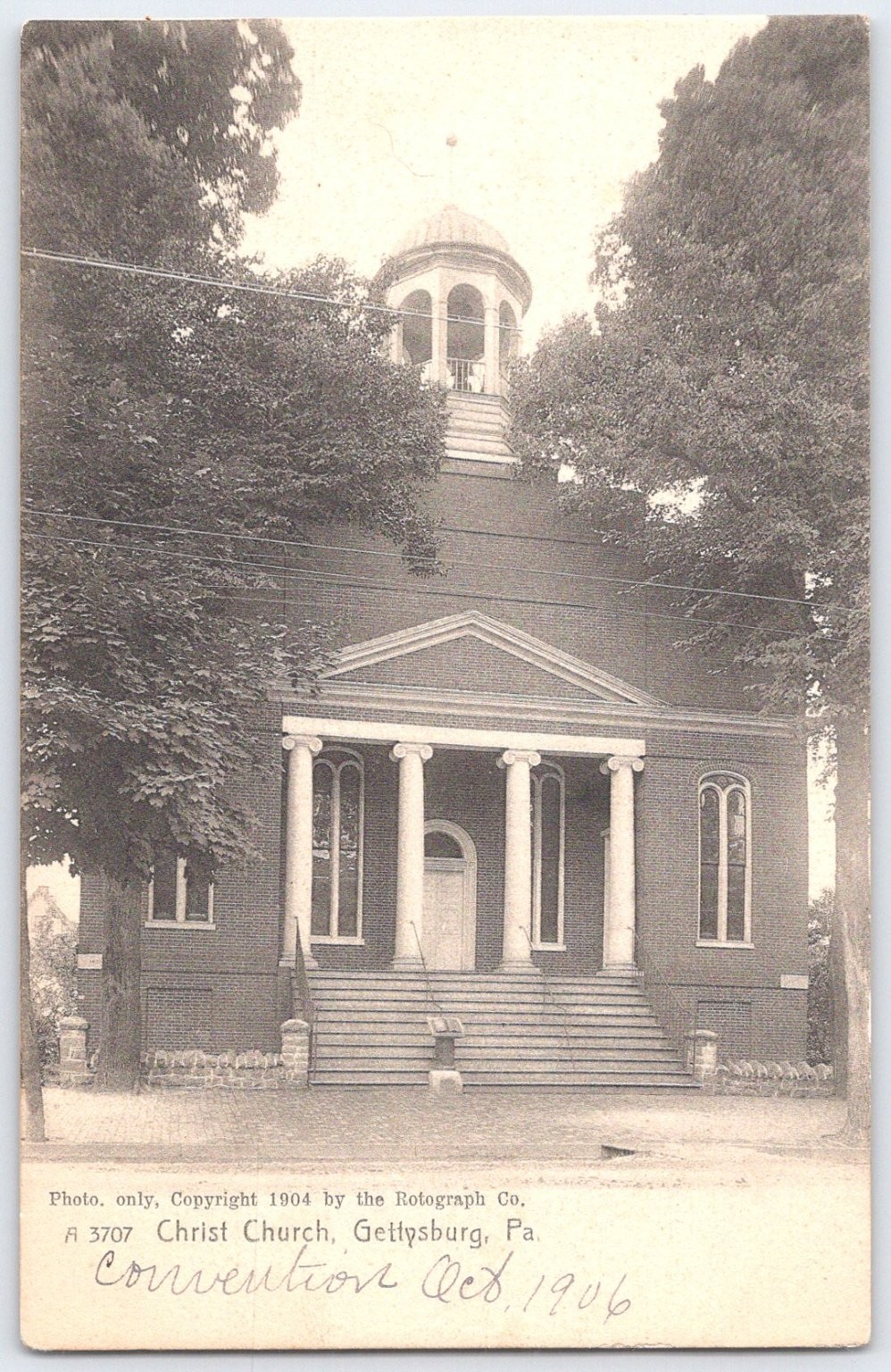 1904 Christ Church Gettysburg PA Vintage Photo Postcard by Rotograph 1904 Christ Church Gettysburg PA Vintage Photo Postcard by Rotograph