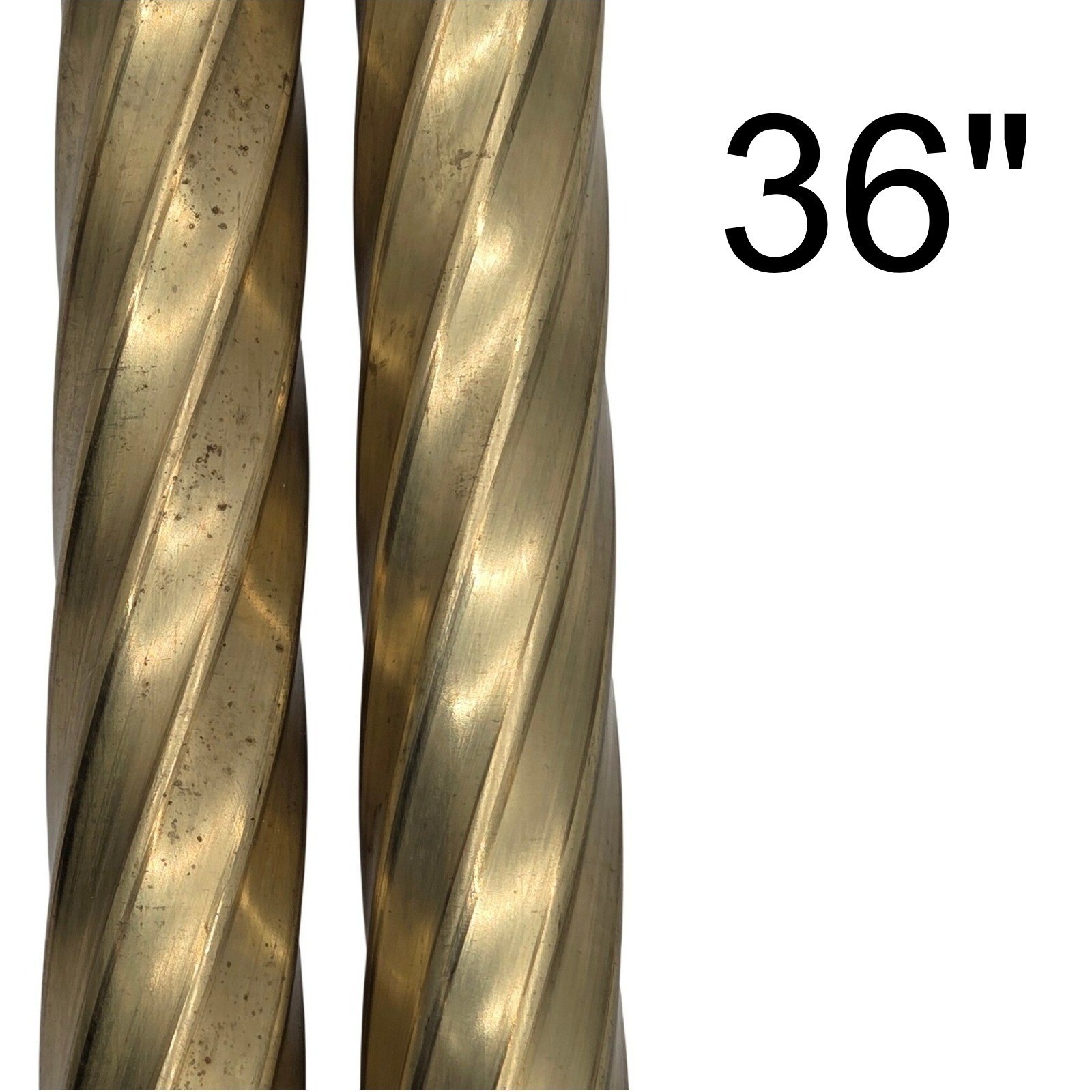 Octagon Twist Brass Tubing Pipe Pole Sleeve 36\