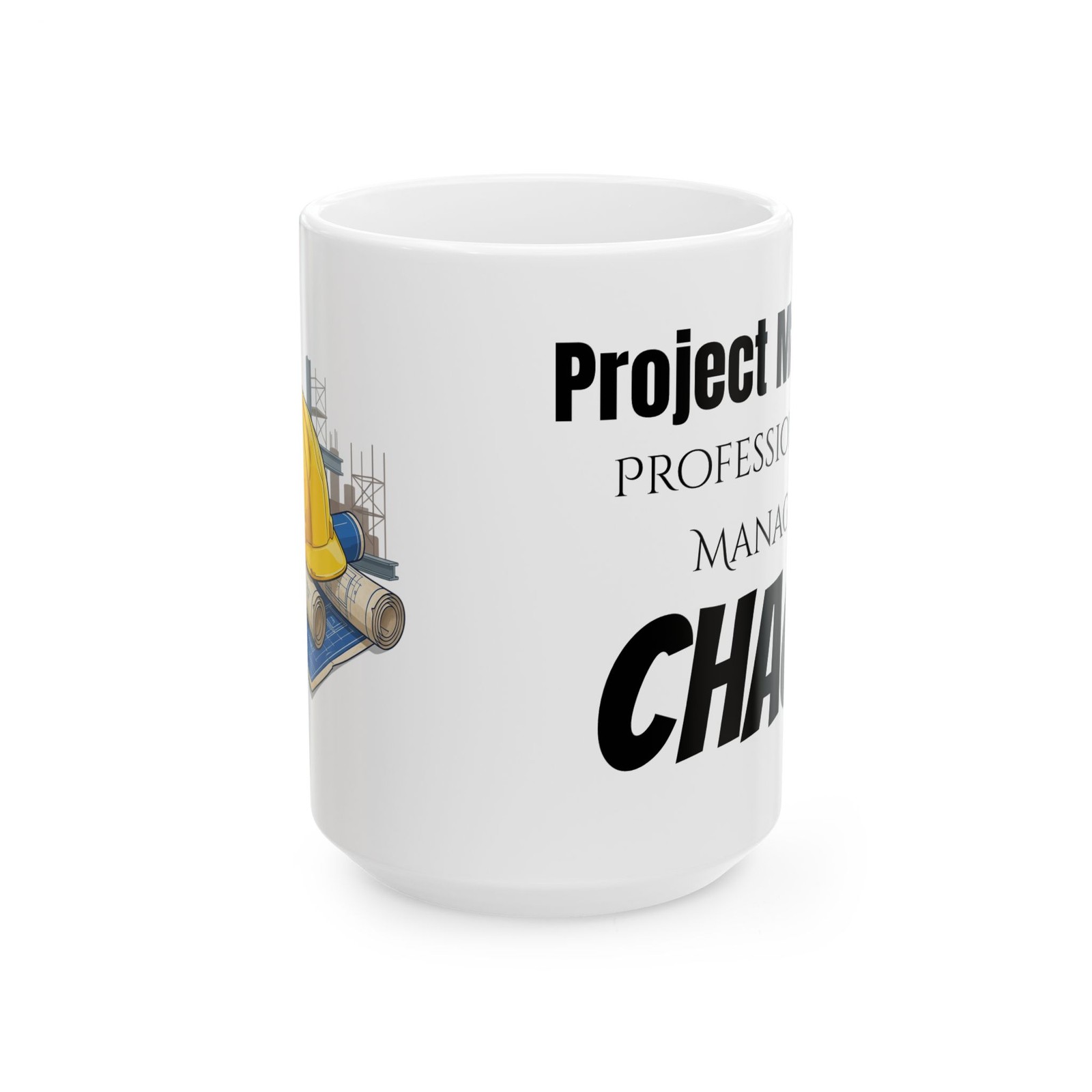Project Manager Construction Crew Mug | Funny Engineering Blueprint Design