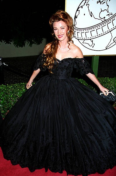 Jane Seymour at 1995 Golden Globe Awards in LA  1990s Historic Old Photo 1
