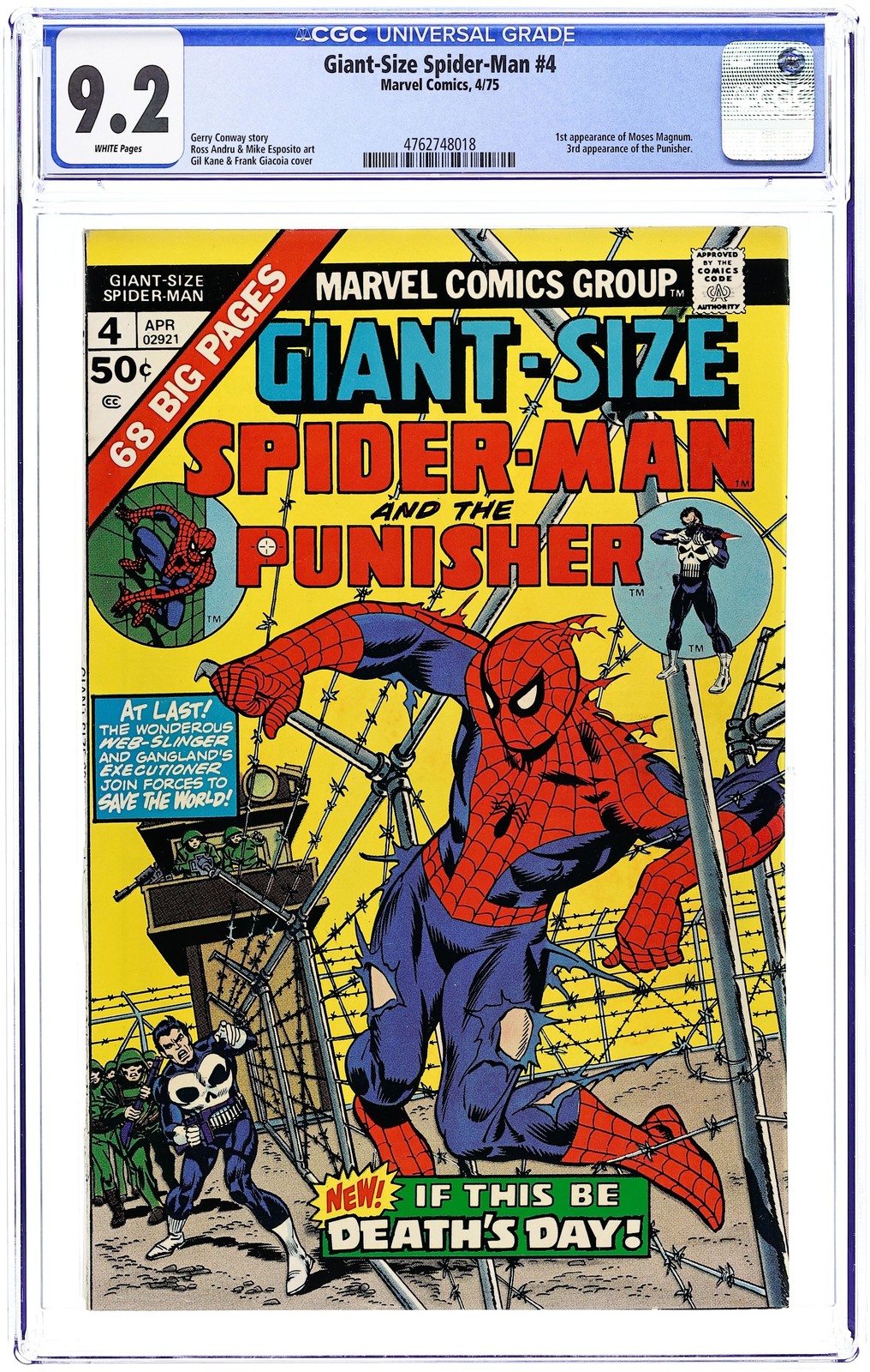 Giant Size Spider-Man #4 CGC 9.2 1975 4762748018