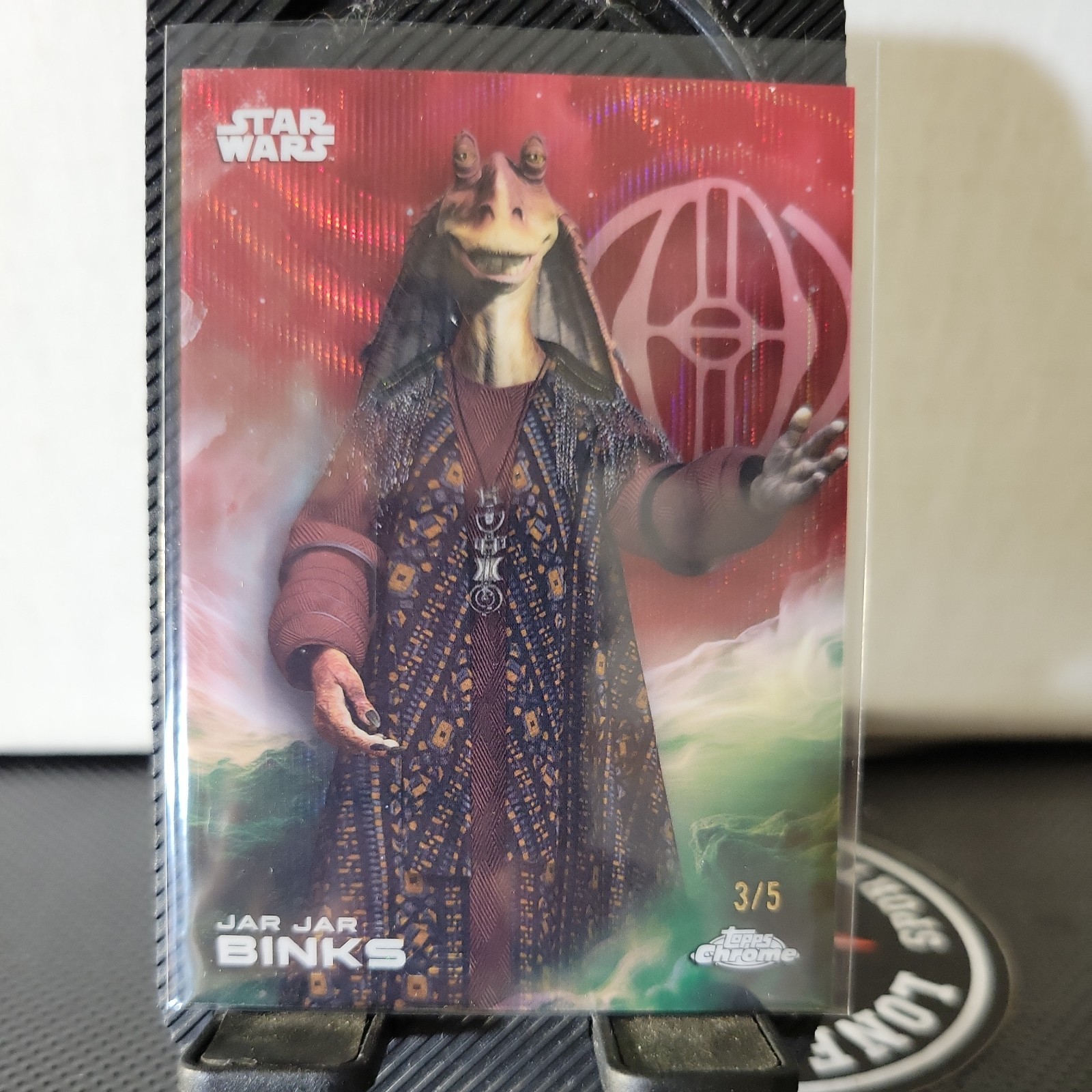 JAR JAR BINKS 2025 Topps Chrome Star Wars #63 Red Pulsar Refractor /5 SSP